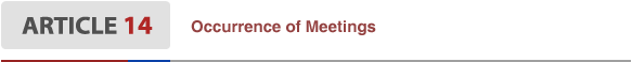 Article14 Occurrence of Meetings