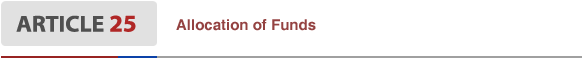 Article25 Allocation of Funds